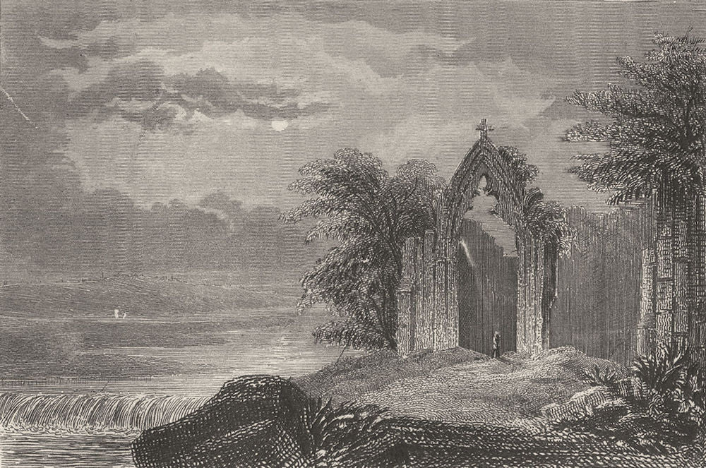 YORKSHIRE. Kirkdale Priory(St Gregory's Minster). DUGDALE 1845 old print